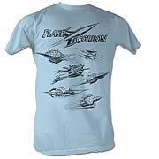 Flash Gordon Rockets Light Blue T-Shirt